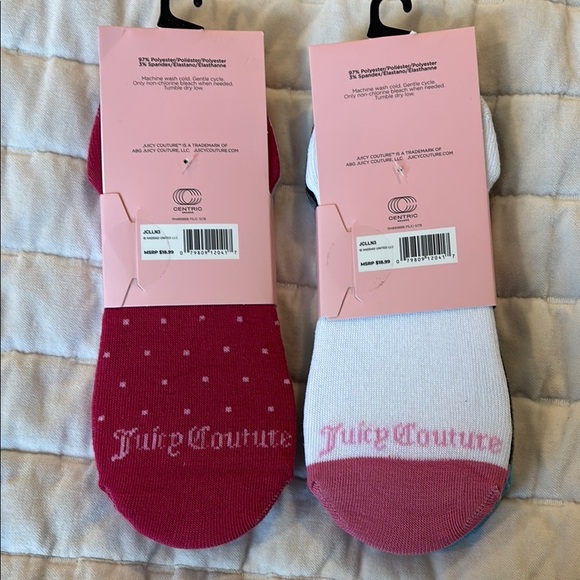Juicy Couture Pink No-Show Socks - Picture 5 of 7